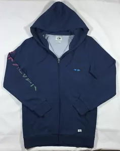 NWT Men's Quiksilver Blue Snake Eye Zip-Up Hoodie - Picture 1 of 3