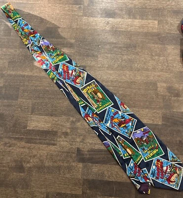 Disney Store Handmade Korea 100% Silk Tie  Mickey- Donald- Pluto -Goofy - Image 1 of 4