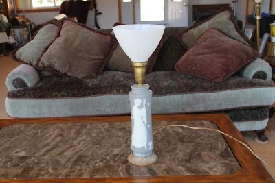 "Persephone, Goddess of Spring," Rare Art Deco Porcelain Gray Lenox Table Lamp - Image 1 of 4