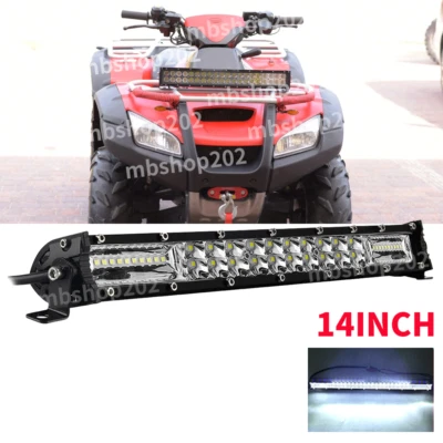 Подходит для 2003-16 Honda Rincon 650 680 UTV 14'' двойной ряд светодиодная фара/фара  - Изображение 1 из 4