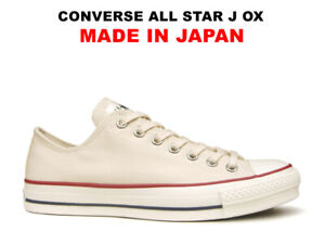 Converse Canvas All Star J OX Unbleached White Lo Made in Japan US 3.5-11.5 New