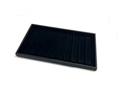 Pluma Negra Pulsera Cadena Negro 10 Ranuras Línea Exhibición Apilable Plástico Bandeja Foto 1 de 4