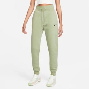NIKE NEW Womens Sportswear Phoenix Fleece High-Waist DQ5688-386/Oil Green/Black - Picture 1 of 14