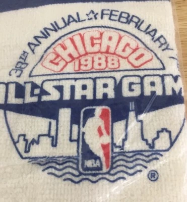 Toalla Chicago All Star Game 1988 NBA nueva oficial Chicago Bulls Jordan Foto 1 de 4