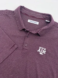 Tommy Bahama Texas A&M Hemd Herren XL weinrot Polo Aggies Kurzarm Logo - Bild 1 von 11
