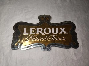 Letrero de cartón vintage LEROUX 7,75" X 12,5" - Imagen 1 de 4