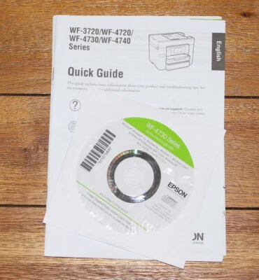 Epson WF-4730 Series Printer Driver Software CD Disc for PC / MacOS - Free Ship! - Image 1 of 3