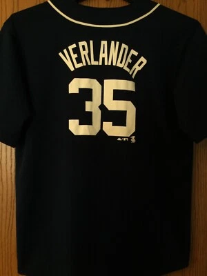 Justin Verlander #35 - Detroit Tigers - Blue Jersey - Majestic - Polyester - Image 1 of 4