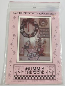 Easter Penstitch Ornaments Mumm's The Word 1989 Pattern By Debbie Mumm - Picture 1 of 3