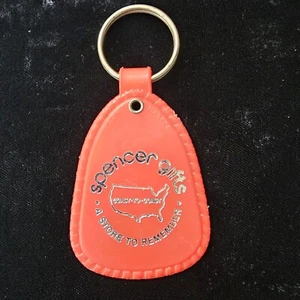 Spencer Gifts Ad Keychain Keyring Store to Remember Red No Fade Mall 90's Kids - Picture 1 of 5