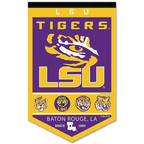 Louisiana State LSU Tigers Heritage Logo History Banner Pennant Cover