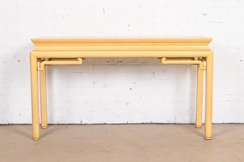 Michael Taylor for Baker Furniture Hollywood Regency Chinoiserie Console Table Cover