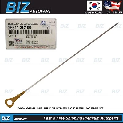 Genuine Oil Level Dipstick for 2006-2014 Hyundai Kia Various Models 26611-3C100 - Image 1 of 4