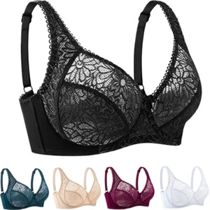 Womens Bras Unlined Ultra-thin Brassiere Lace Sexy Lingerie Ladies Bralette UK - Picture 1 of 16