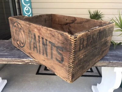 Vintage Antique BPS Paints Patterson Sargent Co. Wooden Shipping Crate - Image 1 of 4
