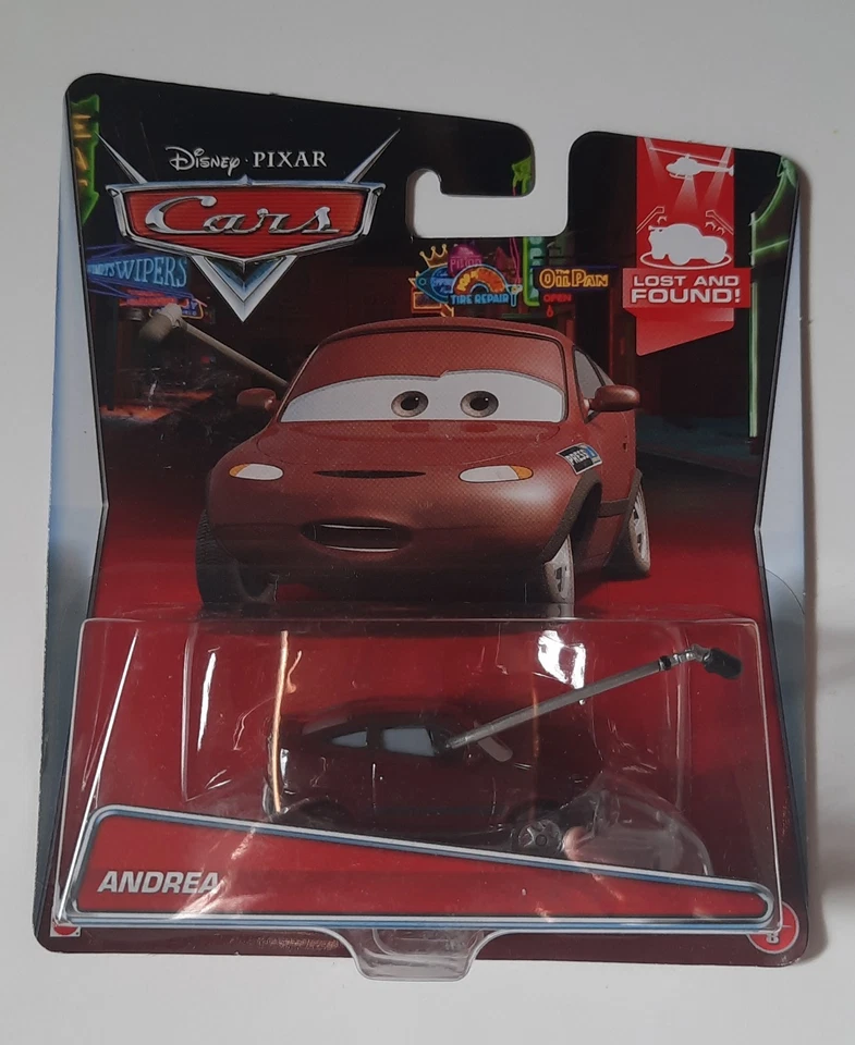CARS Raro Disney pixar 2015 ANDREA lost and found 3/8 2015 mattel 1/55 maclama - Immagine 1 di 4