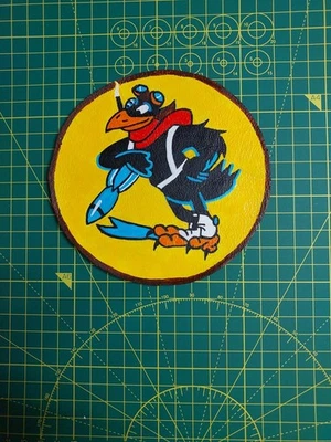 Hand Painted Leather Patch  47th Bombardment Squadron A2, B3, B10 Jacket - Image 1 of 4