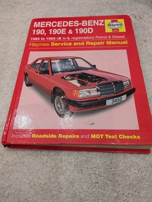 MERCEDES BENZ W201 190 190E PETROL 190D DIESEL 1983-93 OWNER REPAIR MANUAL PB - Image 1 of 4