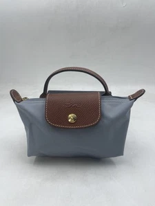 Longchamp Women's Le Pliage Mini Tote Bag Light Grey Recycled Canvas - Picture 1 of 7