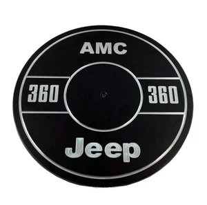 Custom Engraved Air Cleaner Lid 14" Round Fits Jeep CJ AMC 360 V8 Engine - Bild 1 von 3