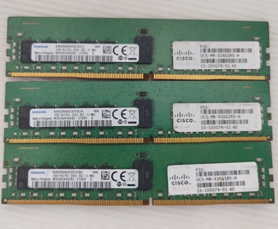 3 × Samsung 16 GB DDR4 PC4-2666V ECC RDIMM Server RAM 2Rx8 M393A2K43BB1-CTD - Image 1 of 2