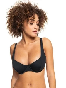 Roxy Women's Standard Solid Beach Classics Underwire D-Cup Bikini Top - Picture 1 of 2