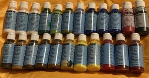 23 bottles Duncan Ceramic Bisq-Stain Opaque Acrylic and 2 -Used & New RARE LOT! - Picture 1 of 5