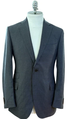 SuitSupply Sienna Jacket US Size 44R Gray Single Breasted Mens Pure Wool Blazer - Image 1 of 4