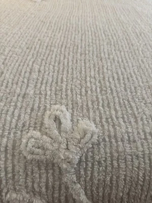 Colcha de chenilla blanca como la nieve tamaño king 100 % algodón con flecos 120"x120" Foto 1 de 4