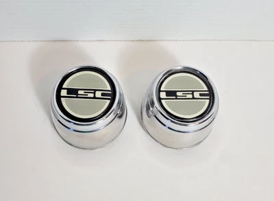 Tampas de centro de roda Lincoln Mark VII LSC 1988-1992 OEM cromadas (conjunto de 2) - Imagem 1 de 4