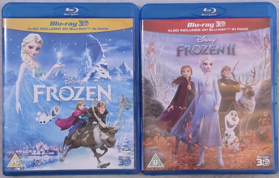 Disney Frozen I & II - 3D & 2D Blu-Ray 2 Disc x 2 - Image 1 of 2