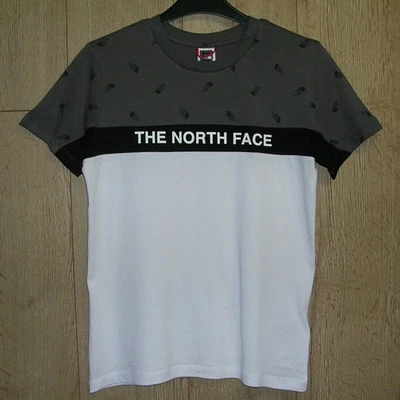 The North Face Boys Black White Grey Crew Neck T-Shirt Top Age 12 152cm XL - Image 1 of 4
