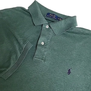 Polo Ralph Lauren polo manica corta uomo grande alta verde blu logo pony - Foto 1 di 5