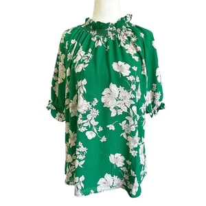 Sienna himmelbrüne ungefütterte geblümte Bluse Damen Top Größe Medium | 63-47 - Bild 1 von 5