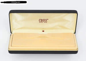 Cross Pen Case / Etui for 1 Pen with Papers, Ink Cartridges & Converter in Black - Picture 1 of 6