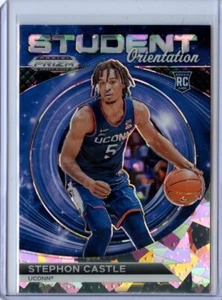 2024 Panini Prizm Draft Castillo Stephon Plata Hielo agrietado SP Orientación estudiantil - Imagen 1 de 2