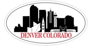 Denver Colorado Oval Bumper Sticker or Helmet Sticker D5527 - Picture 1 of 1
