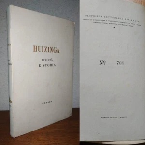 Huizinga CIVILTÀ E STORIA teoria e metodo della storia e idee storiche. 1 ediz. - Imagen 1 de 11