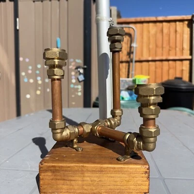 Kupfer handgefertigt Unikat schöner moderner Kerzenständer  - Bild 1 von 4