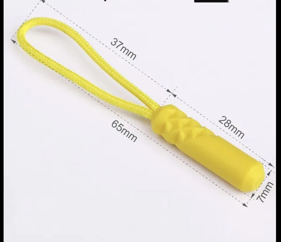 Tirador de cremallera de 4 piezas con clip de repuesto de etiqueta de cuerda con cierre de hebilla rota y cremallera Foto 1 de 4