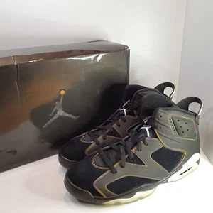 US Men 13 - AIR JORDAN 6 RETRO Lakers Black Sneakers - Picture 1 of 10