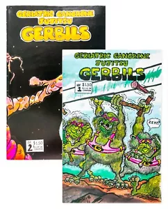 Geriatric Gangrene Jujitsu Gerbils #1 & 2 (1986 Planet-X Prod.) TMNT Satire! NM- - Picture 1 of 9