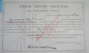 1882 CASH RECEIPT FOR $50,000 JAY AND GEORGE GOULD SIGNED, VERY RARE! CHOICE - Picture 1 of 3