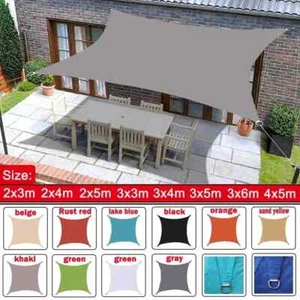 Large Sun Shelter Sunshade Protection Pool Shade Sail Awning Camping Shade - Picture 1 of 38