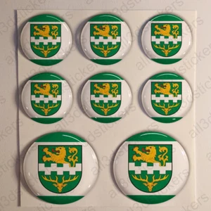 Adesivo Bergisch Gladbach Resinato 3D Adesivi Bandiera Resinati Germania - Picture 1 of 1