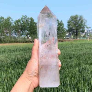 1.5kg Natural Clear quartz Obelisk Reiki Quartz Crystal Wand Point Decor XA6244 - Picture 1 of 12