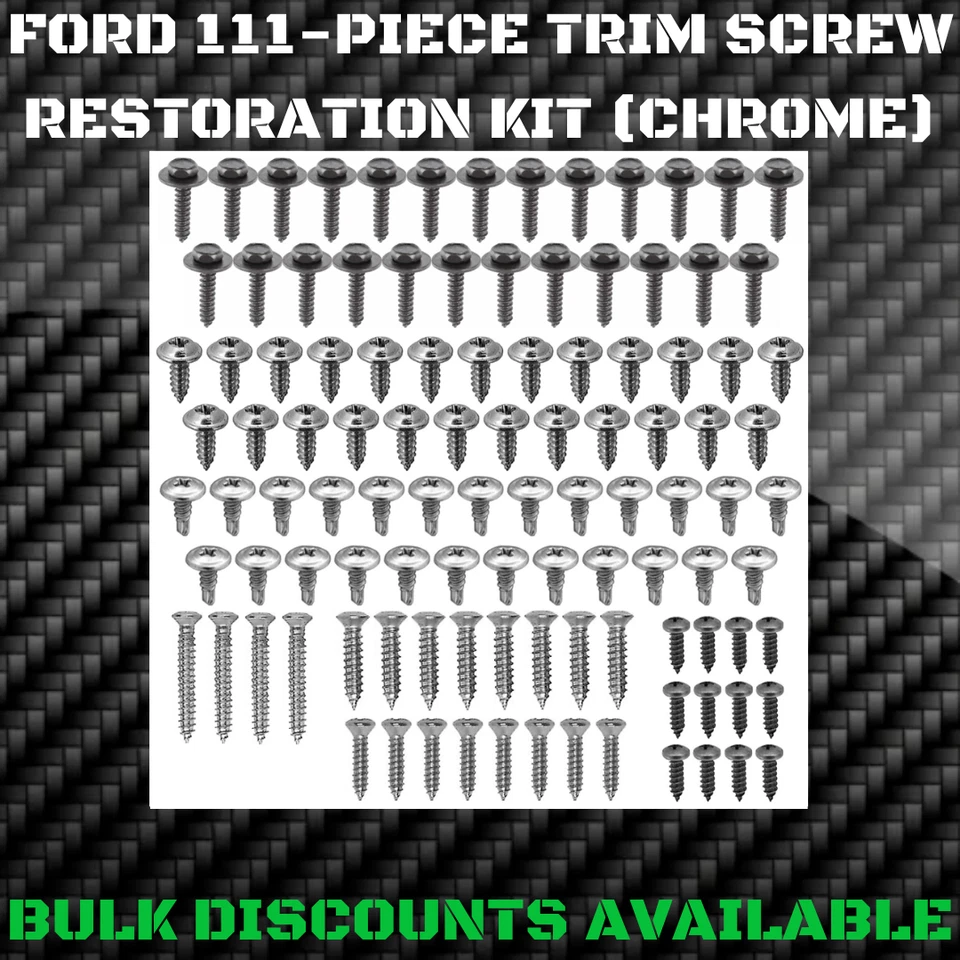 1955-2005 Ford Thunderbird Interior Exterior Molding Engine Bay Trim SCREW KIT - Image 1 of 2