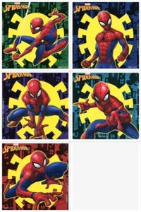 Spider-Man Stickers x 5 - Glow in the Dark Stickers Birthday Party Favour Ideas - Picture 1 of 6