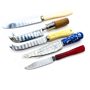 Elegant Cheese & Kitchen Knives Stainless Blades, Solingen, Multicolor, Set of 5
