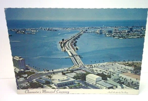 Post Card Clearwater's Memorial Causeway to Clearwater Beach Florida No Postmark - Picture 1 of 6